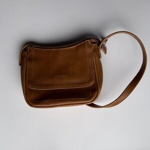Jagurr Brown Leather Crossbody Bag